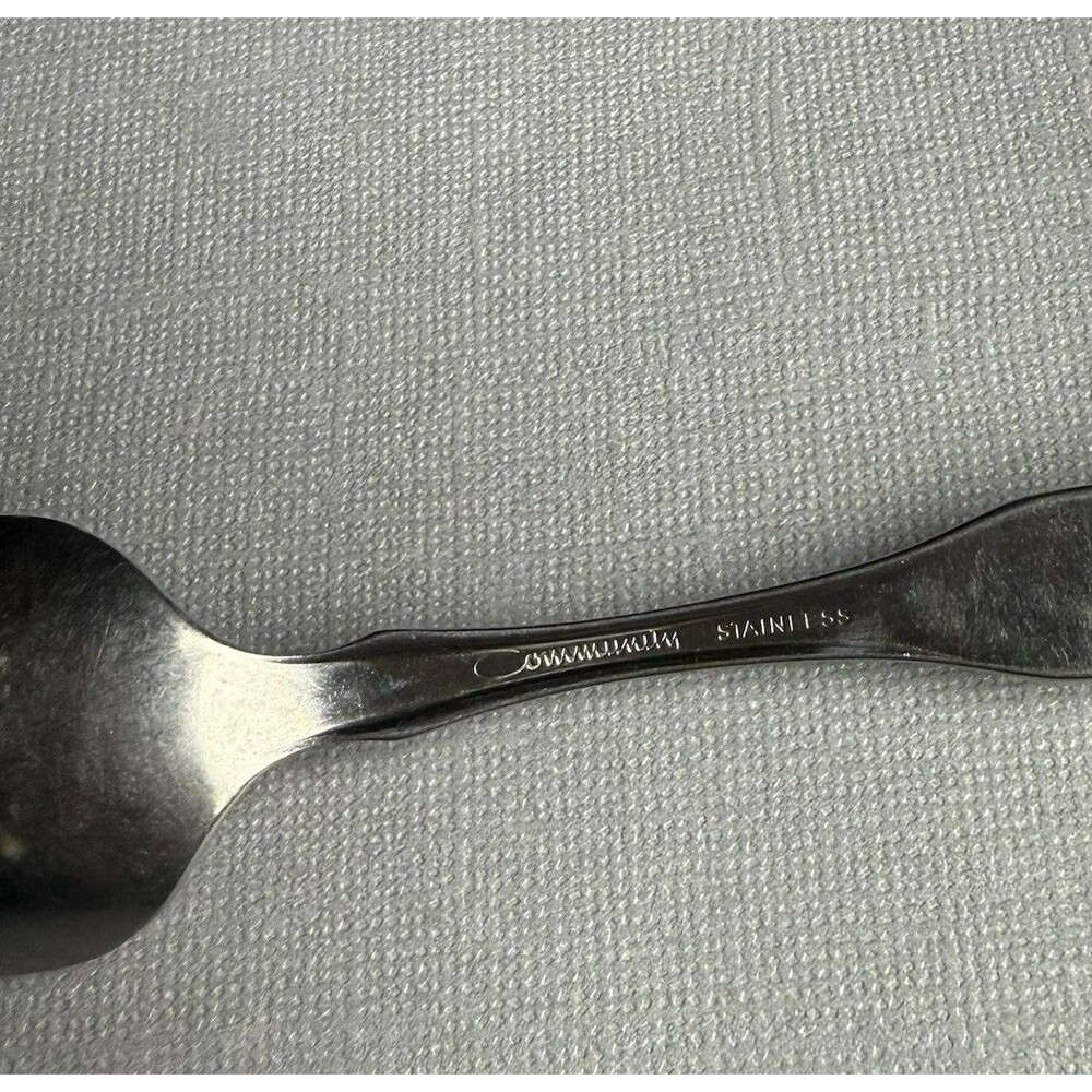 VTG Community Stainless engraved JENNA Baby Spoon Spork 5-in - Picture 4 of 6